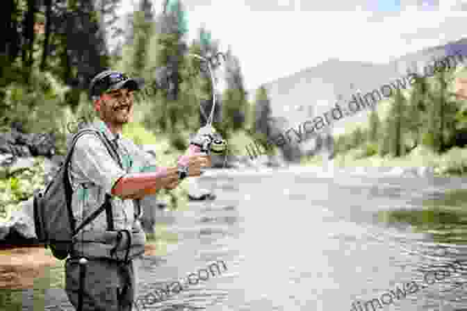 Kevin Clemens, Renowned East Idaho Angler, Casting His Line In A Tranquil River East Idaho Angler Kevin Clemens