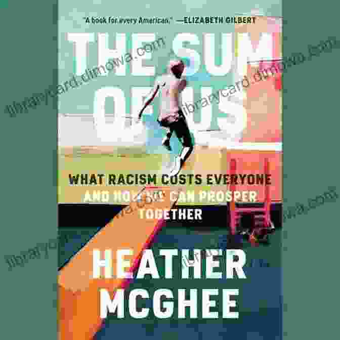 The Sum Of Us By Heather McGhee Book Cover Featuring A Diverse Group Of People Holding Hands Summary Guide: The Sum Of Us By Heather McGhee (BlinkRead)